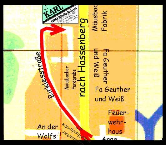 Landkarte steinach Ausschnitt